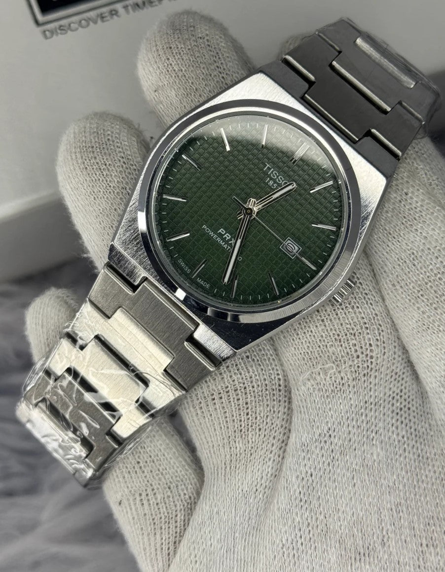 Tissot PRX Chain Watch Black & SIlver Dial