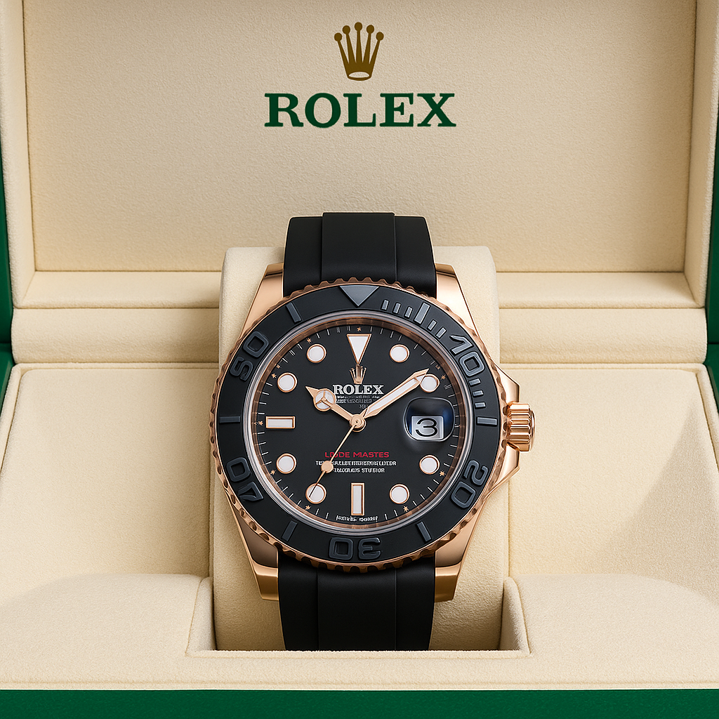 Rolex Submariner Silicon Strap – Black & Gold Dial