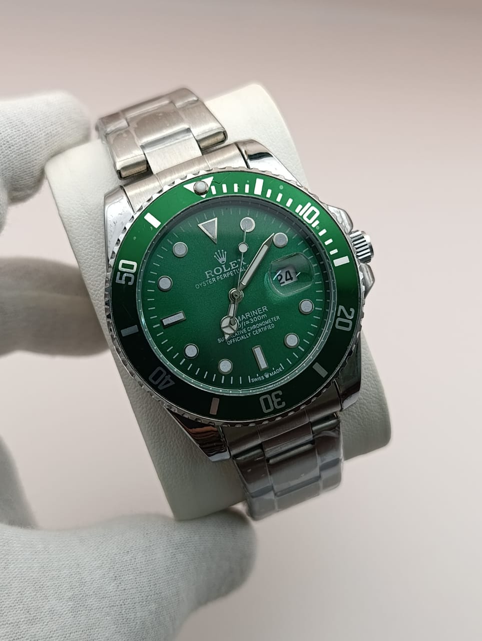Rolex Submariner Steel Chain – Green Dial