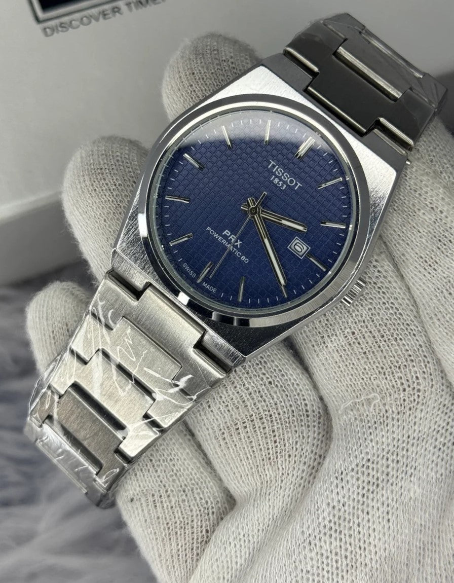 Tissot PRX Chain Watch Blue & Silver