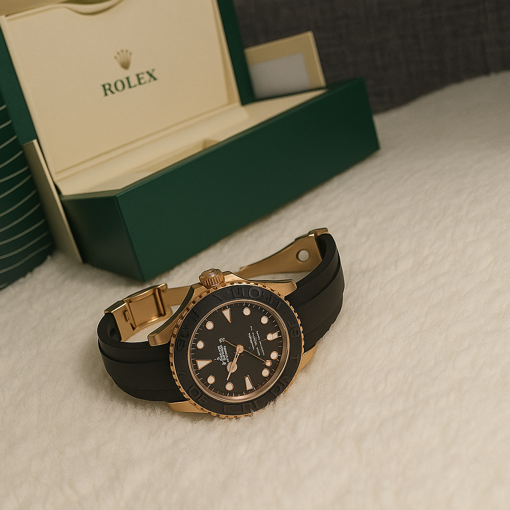 Rolex Submariner Silicon Strap – Black & Gold Dial