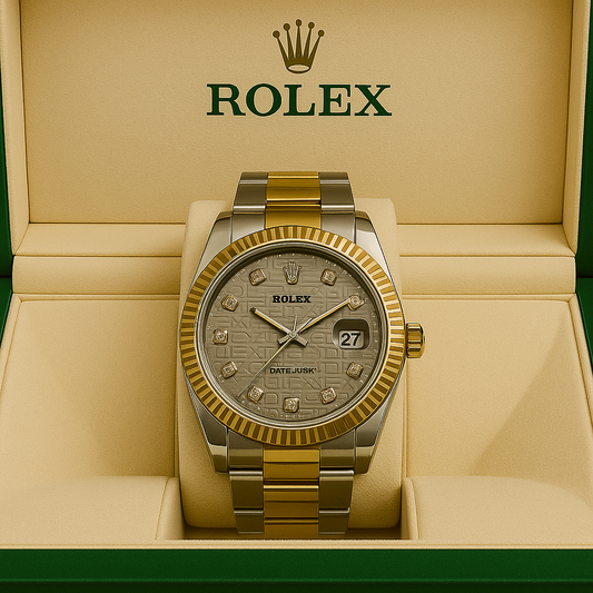 Rolex Semi-Auto Watch – Silver with White Dial