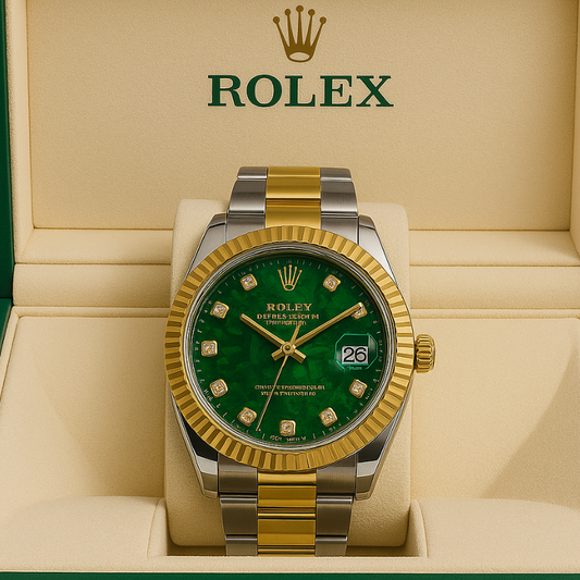 Rolex Semi-Auto Watch – Two-Tone Green Dial