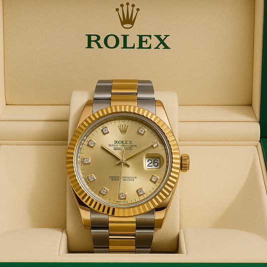 Rolex Semi-Auto Watch – Two-Tone Gold Dial