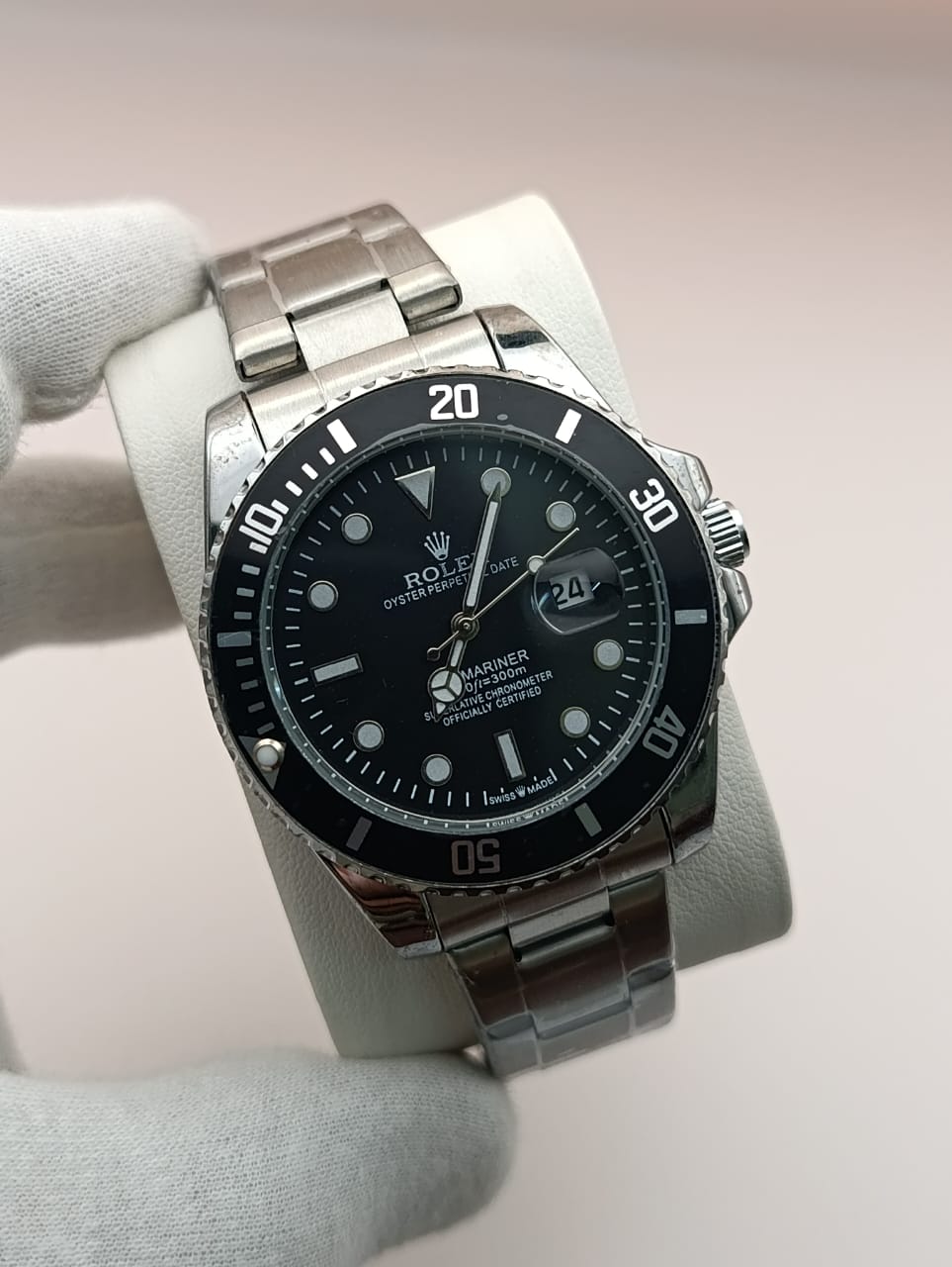 Rolex Submariner Steel Chain  – Black & Silver Dial